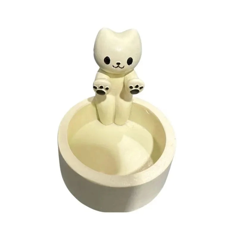 Cat Candle Holder - Cute Cat Candlestick Desk Ornament