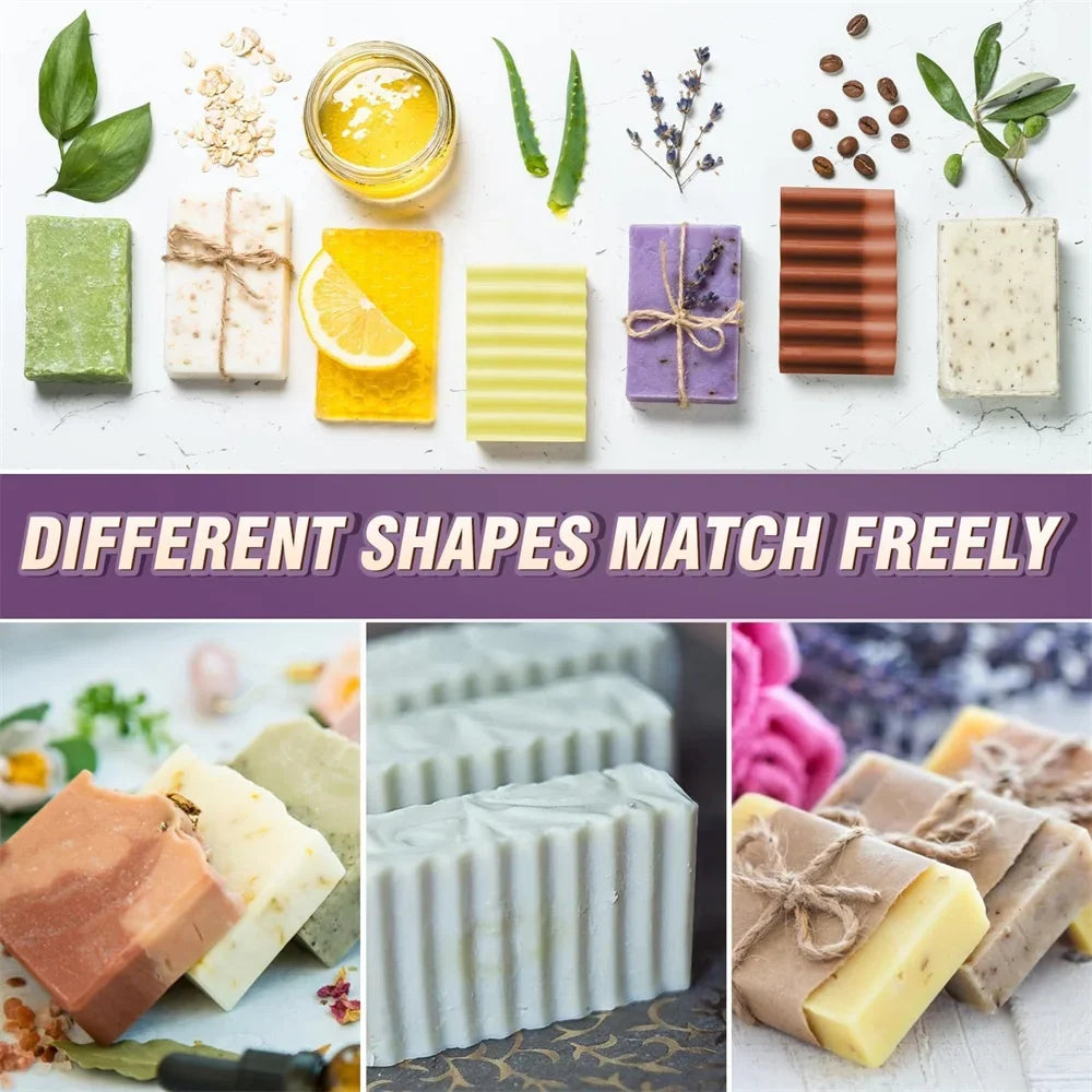 Silicone Soap Mold Kit with Wooden Box and Cutters, 42 oz – image 13
