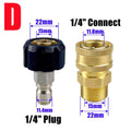 Pressure Washer Adapter Kit – M22 Swivel to Quick Connect, 2 Pcs