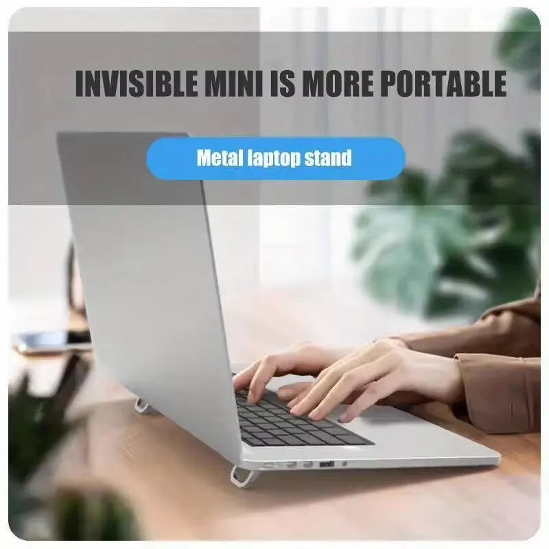Mini Laptop Stand Set of 2, Adhesive Metal Kickstand – image 3