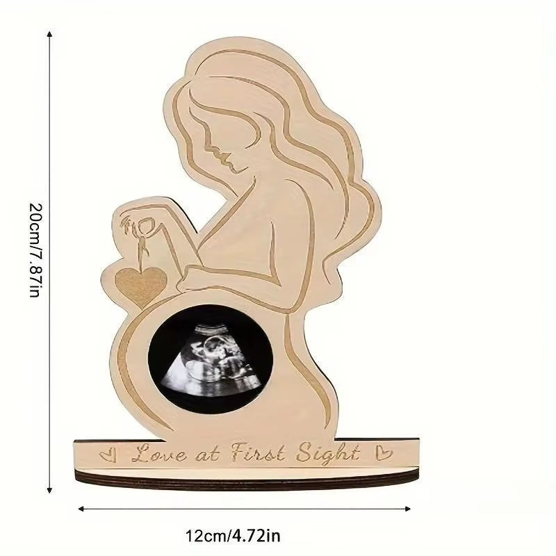 Ultrasound Photo Frame, Wooden Baby Keepsake – image 6