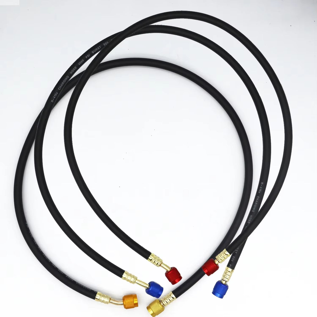 HVAC R410A Refrigerant Charging Hose 1.8 m, 800 PSI, 1/4 in SAE – image 5