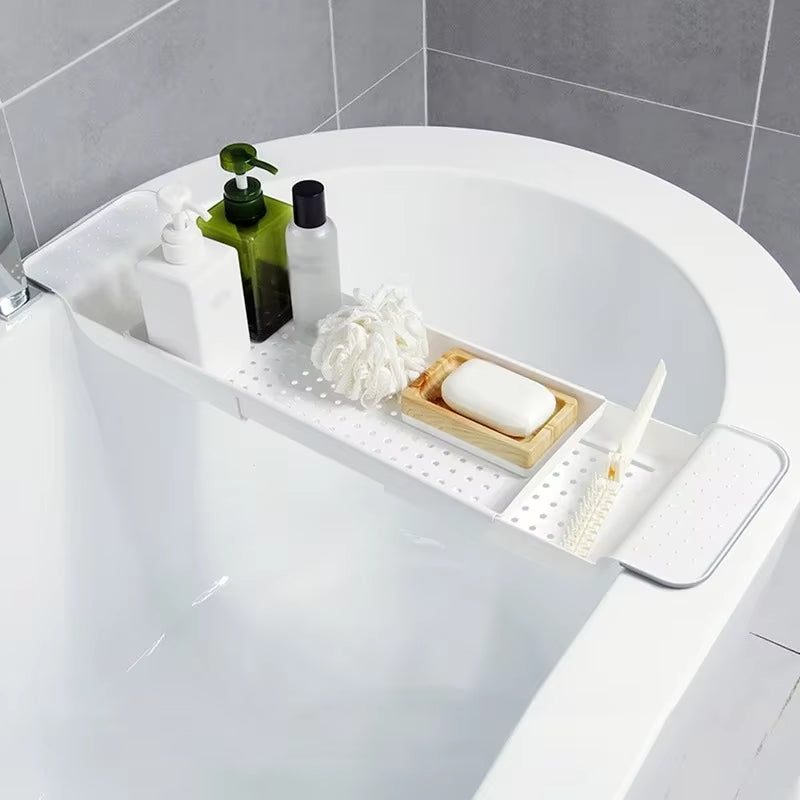 Bathtub Tray – Extendable Bath Caddy Shelf – image 4