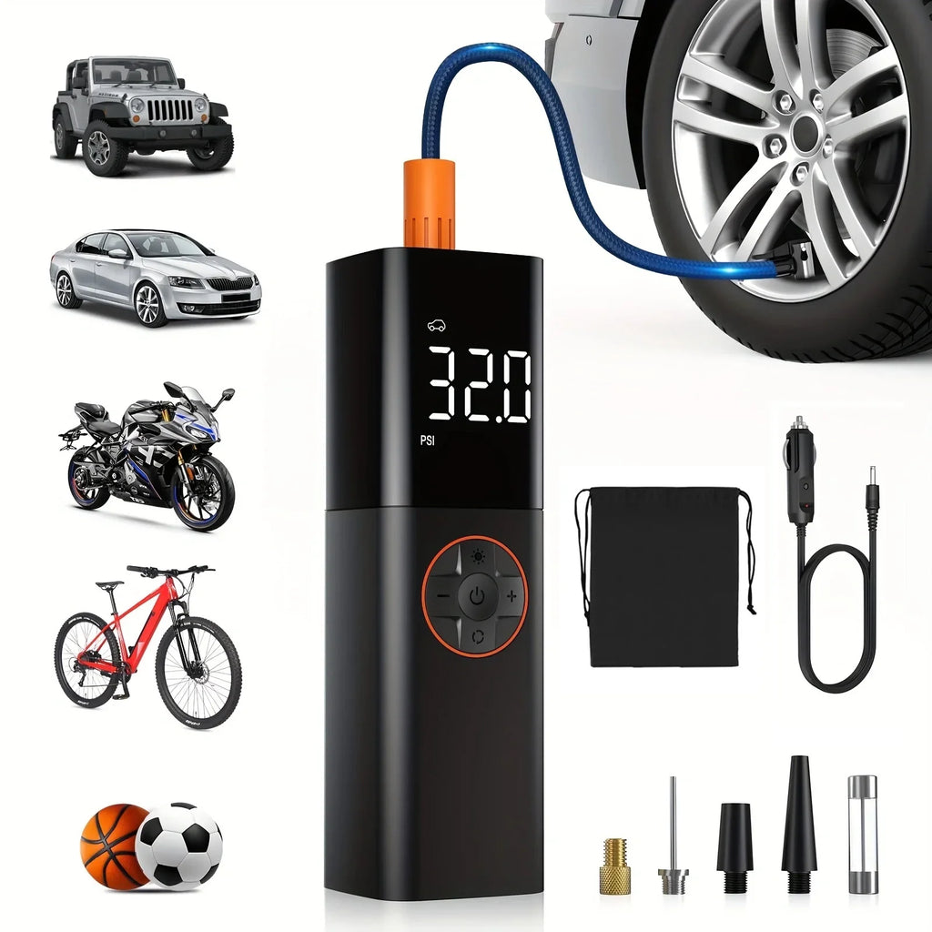 Tire Inflator 12V – Portable Air Compressor, 150 PSI