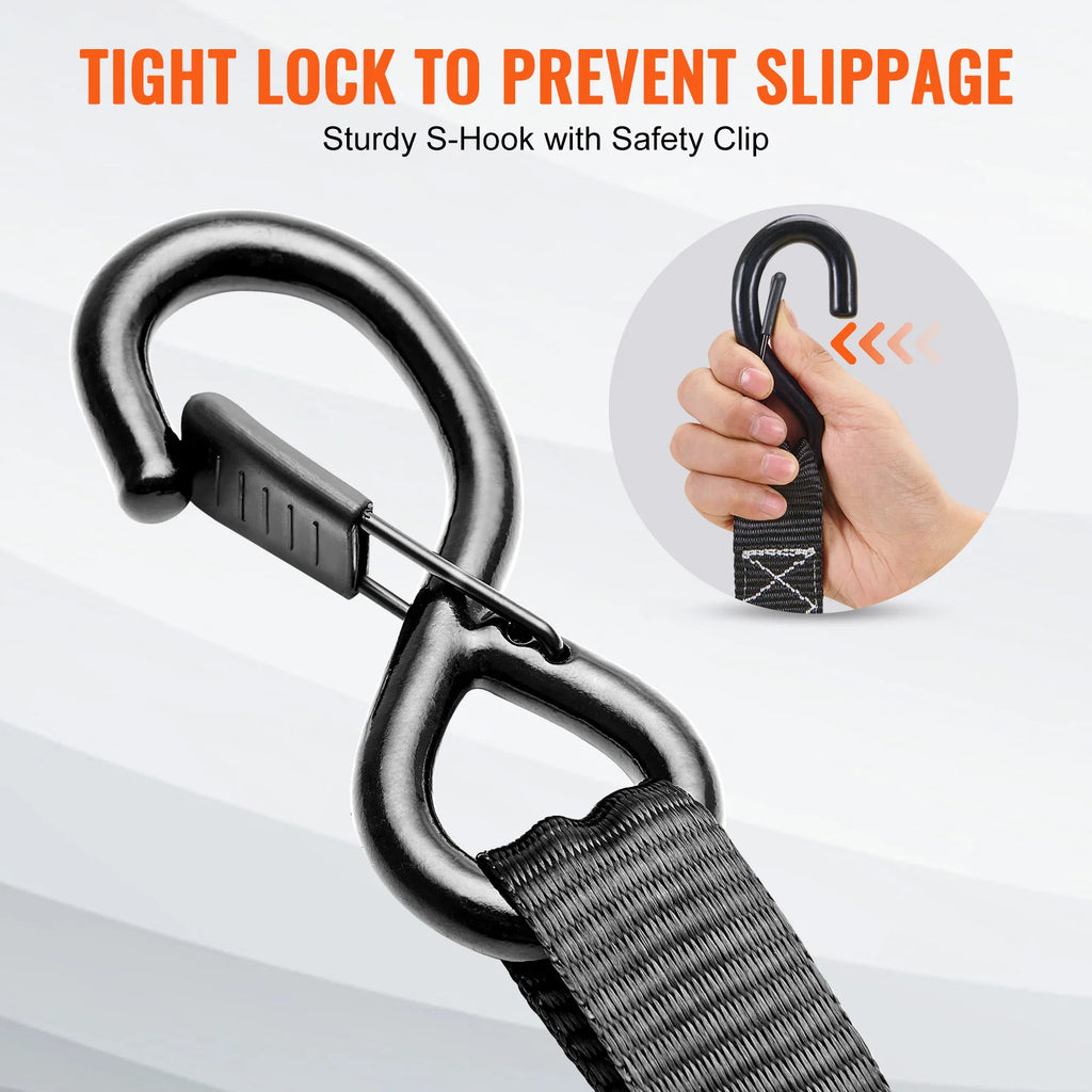 Ratchet Tie Down Straps 4 Pack 5208 lb Break Strength 8 ft – image 3