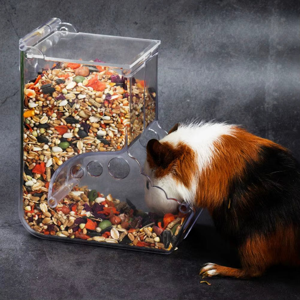 Hamster Feeder, Clear Hanging Food Dispenser for Small Pet Cages – image 4