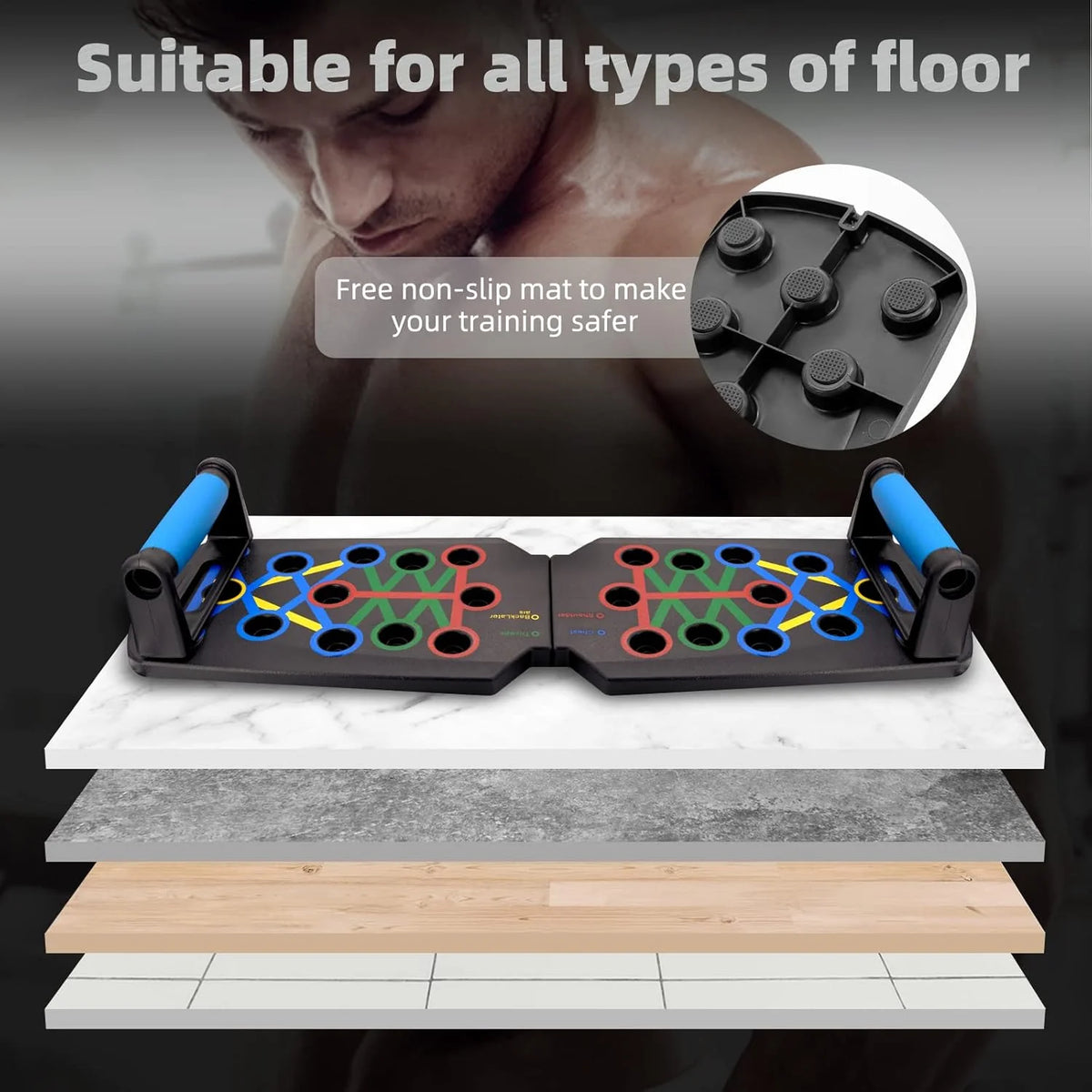 Push Up Board 28-in-1 - Foldable Push Up Bar System with Handles – image 4