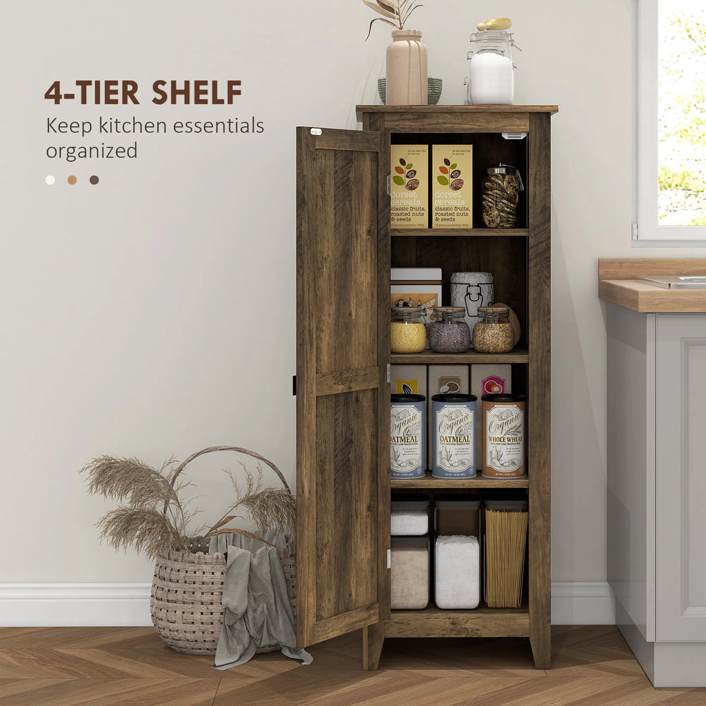 Pantry Cabinet 48 Inch with Barn Door, Farmhouse Kitchen Storage – image 4