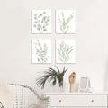 Botanical Framed Canvas Wall Art Set of 4, 8 x 10 Inch Prints