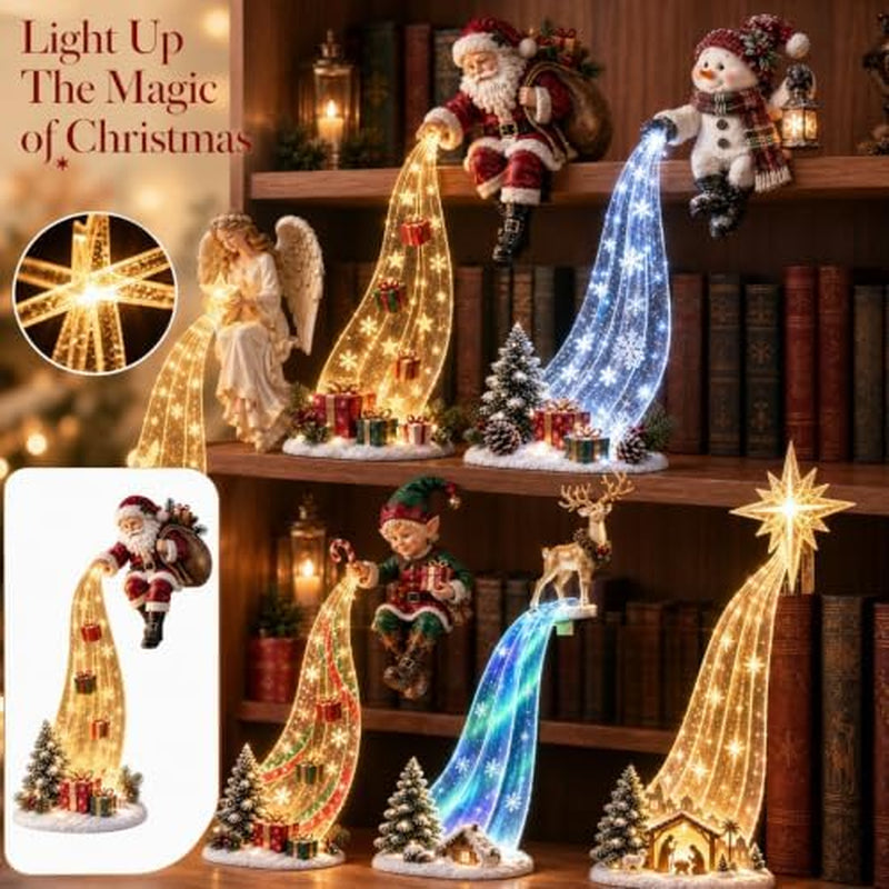 Lighted Reindeer Christmas Shelf Sitter Scene Decor – image 3