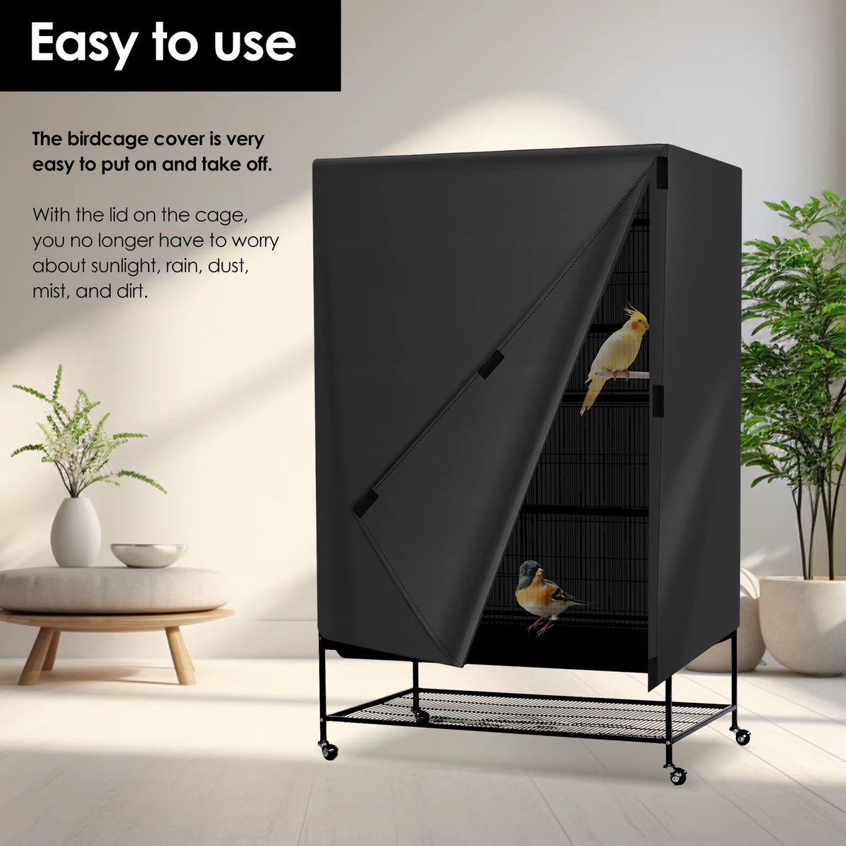 Waterproof Oxford Bird Cage Cover With Adjustable Vent Windows – image 6