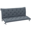 3-Seater Swing Bench Replacement Cushion with Backrest, Dark Grey