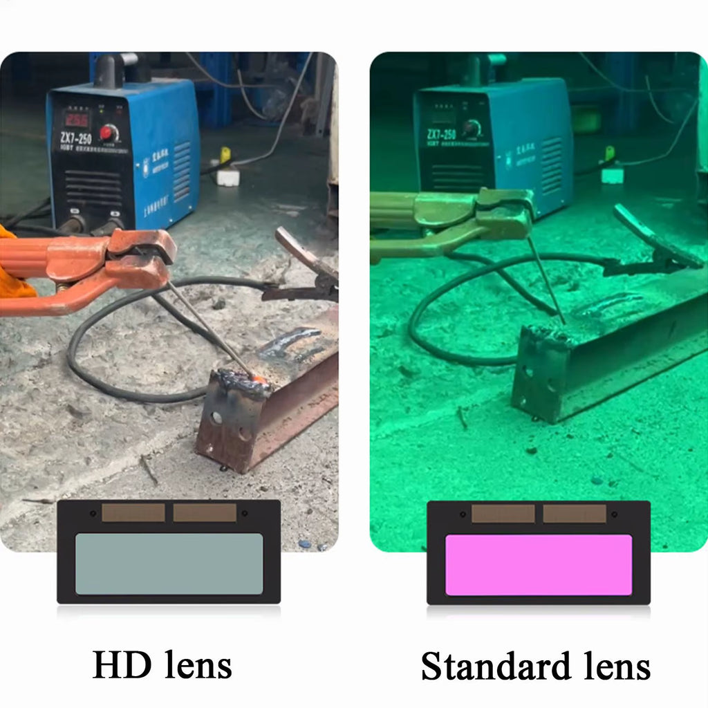 Auto Darkening Welding Helmet - Breathable Solar Welder Face Shield Hood
