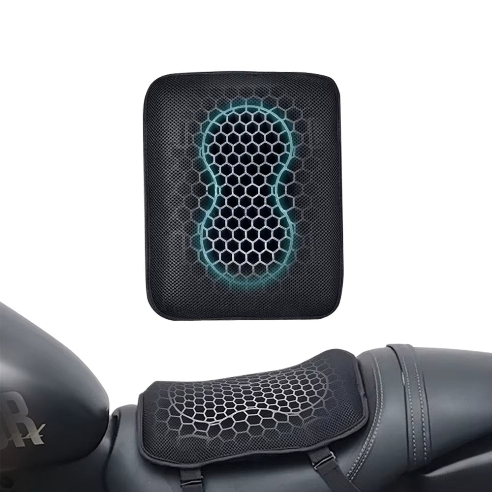 Motorcycle Gel Seat Cushion Honeycomb Breathable Pad – image 1