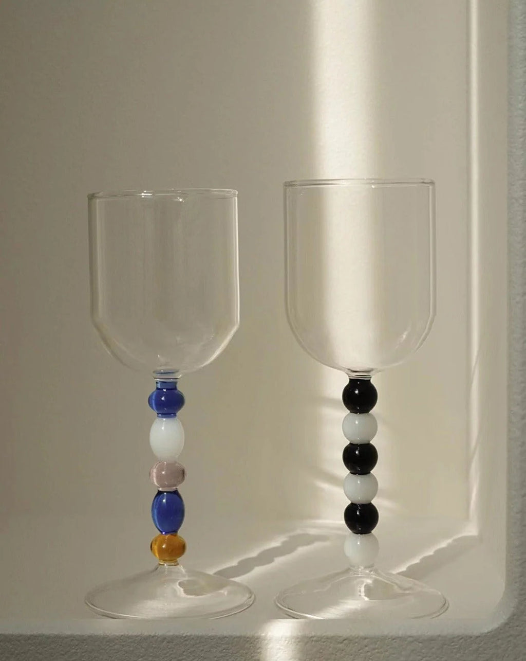 Gemstone Stem Bordeaux Wine Glasses, Set of 2