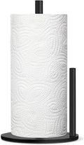 Countertop Paper Towel Holder with Weighted Base, Black Steel