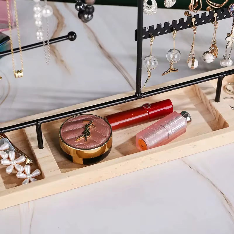 5-in-1 Detachable Jewelry Stand, Wooden Display Organizer for Necklaces – image 6