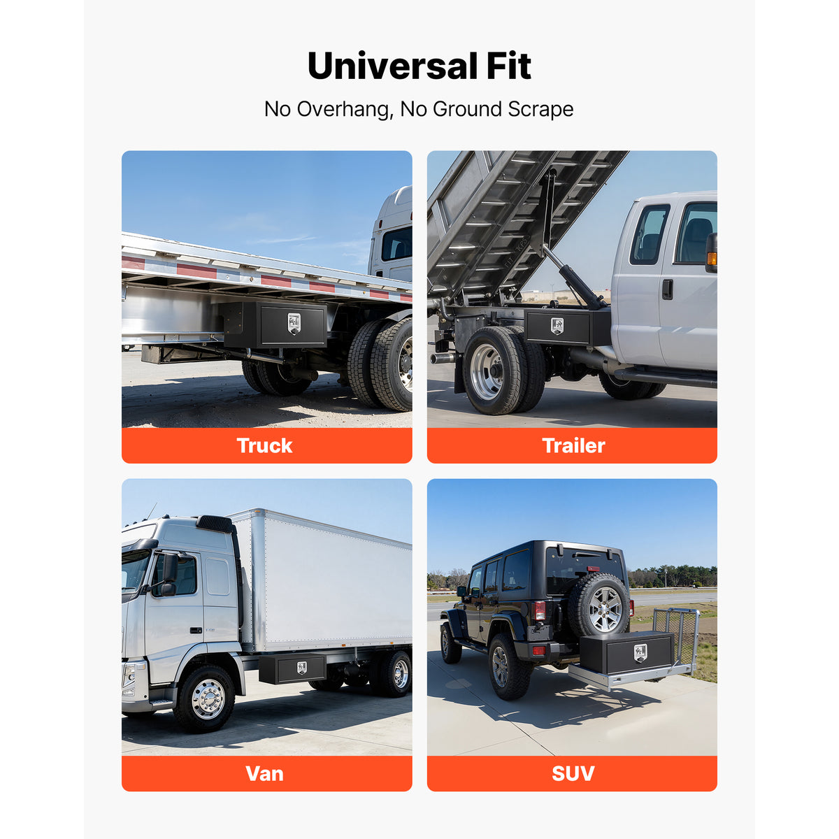 Underbody Truck Tool Box 27 x 10 x 10 in, Locking Steel Trailer Box – image 5