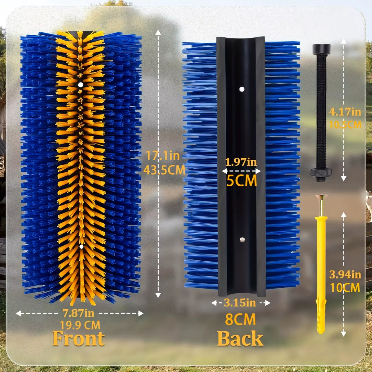 Livestock Scratching Brush for Horses, Cattle and Goats, Itch Relief – image 3