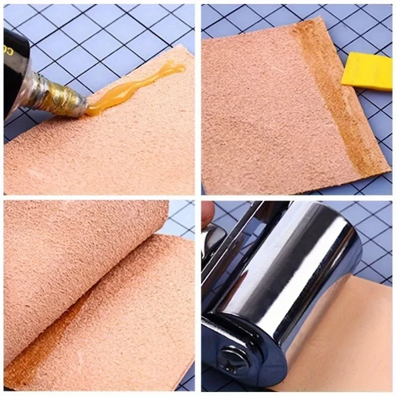 Leather Edge Laminating Roller with Wood Handle 60mm 100mm – image 4