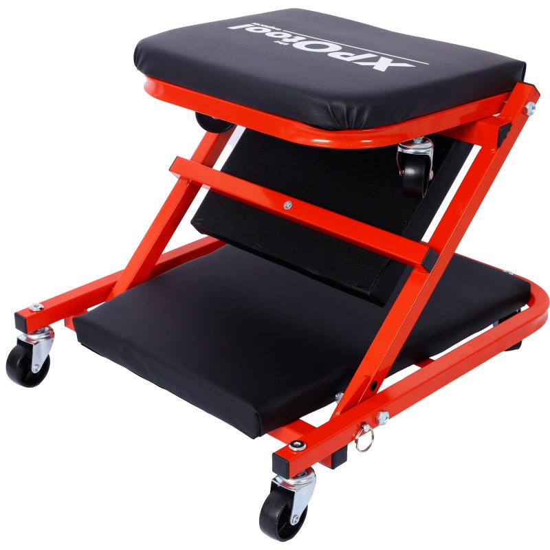 2-in-1 Mechanic Creeper and Seat, 36 in Z-Crawler, 300 lb, Red – image 8
