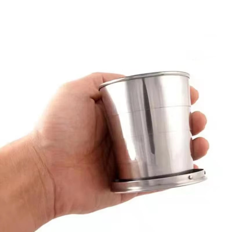 Folding Camping Cup, Stainless Steel Collapsible Travel Cup – image 5