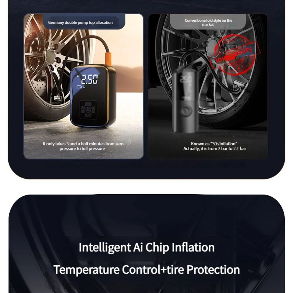Electric Bike Tire Inflator 150 PSI, Cordless with Digital Gauge – image 9