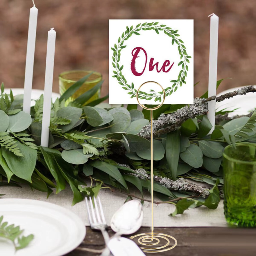 Place Card Holders 36 Pack, Gold Metal Table Number Stands – image 3