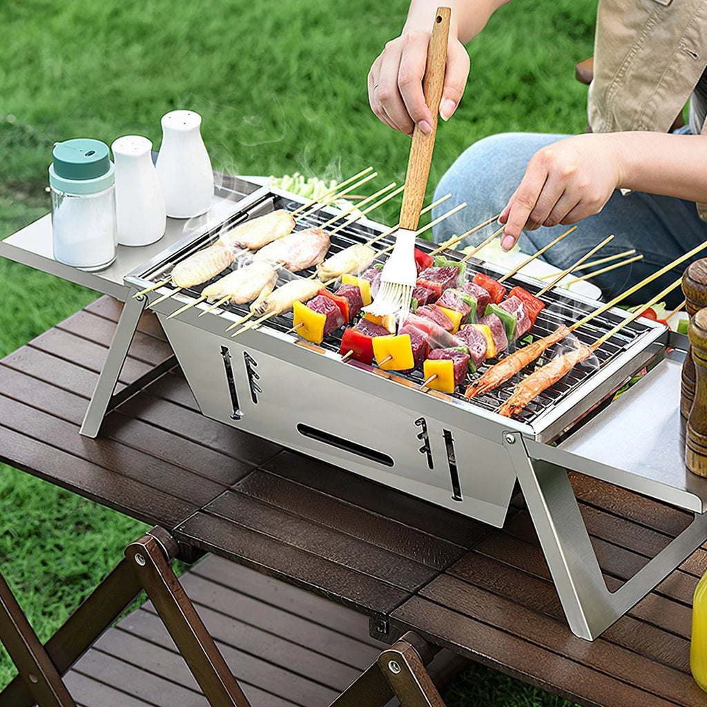 Portable Charcoal Grill and Fire Pit, 3-in-1 Folding Stainless Steel – image 11