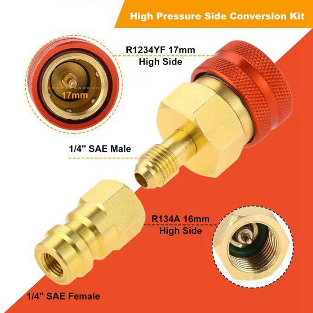 HVAC R1234YF to R134A Car AC Quick Coupler Adapter Set – image 3