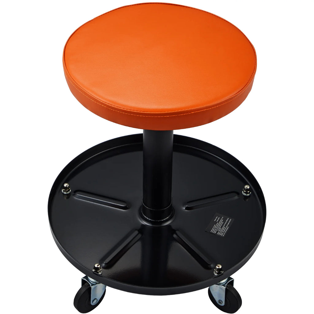 Rolling Mechanic Stool, Pneumatic Height-Adjustable Seat with Tray – image 11