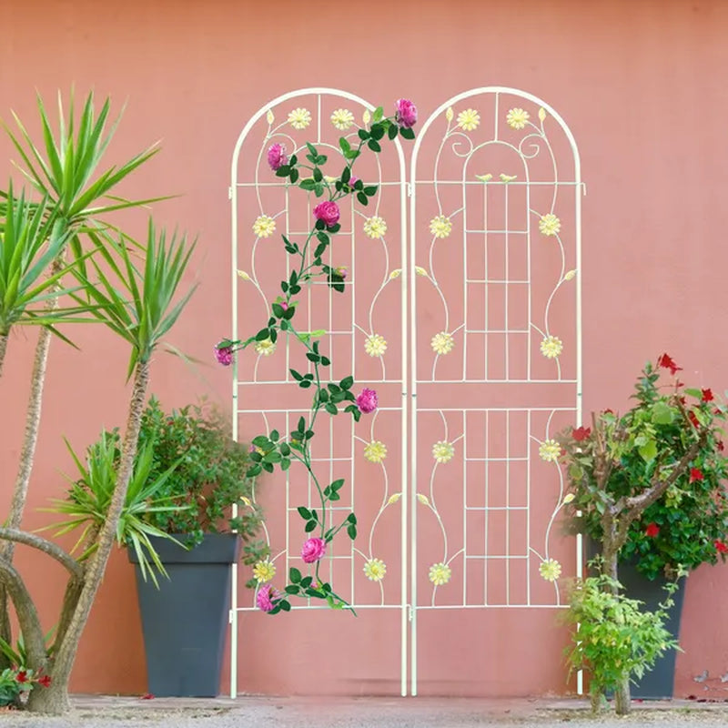 Metal Garden Trellis 2 Pack, 71 x 19.7 in Climbing Plant Support – image 4
