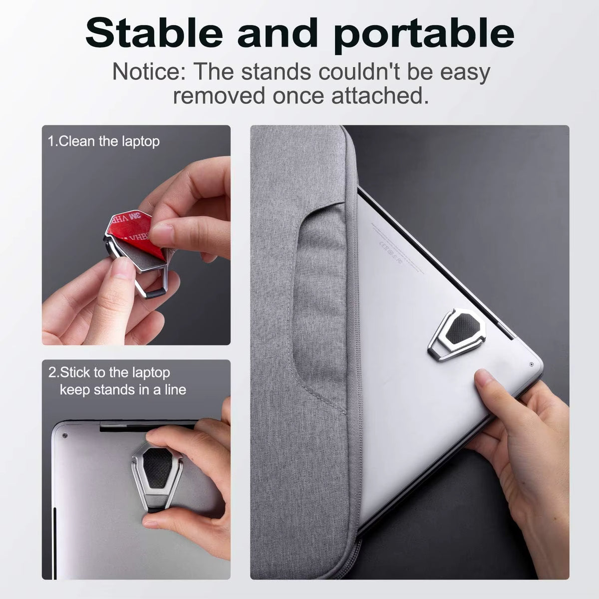 Laptop Kickstand, Mini Aluminum Invisible Laptop Stand – image 7