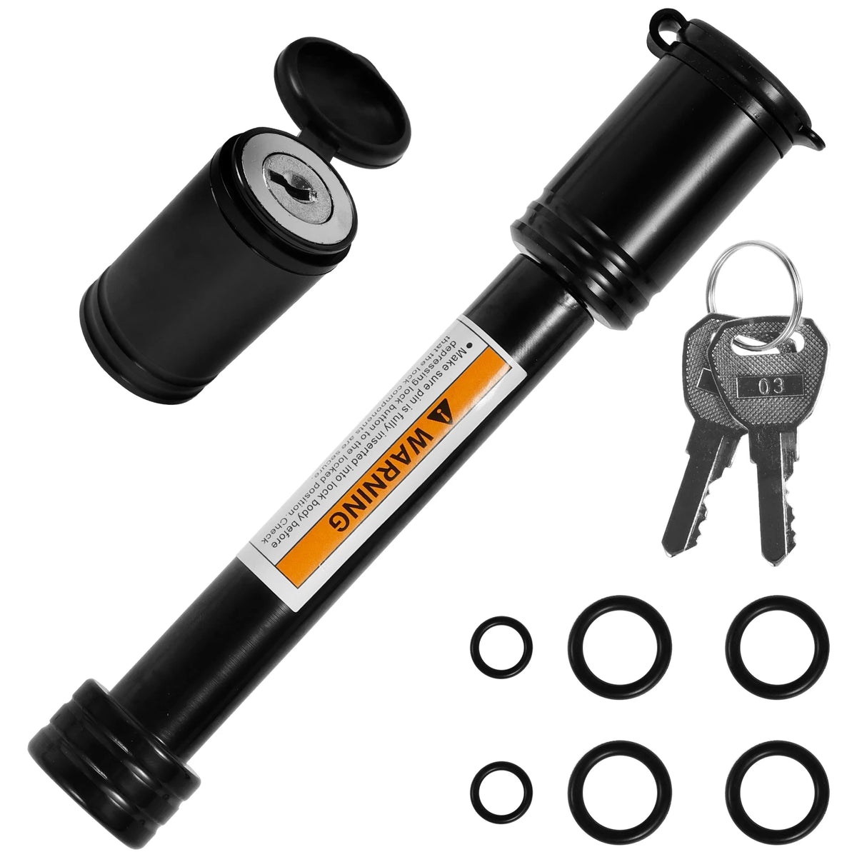 Trailer Hitch Lock – 5/8 in Receiver Pin Lock with 2 Keys