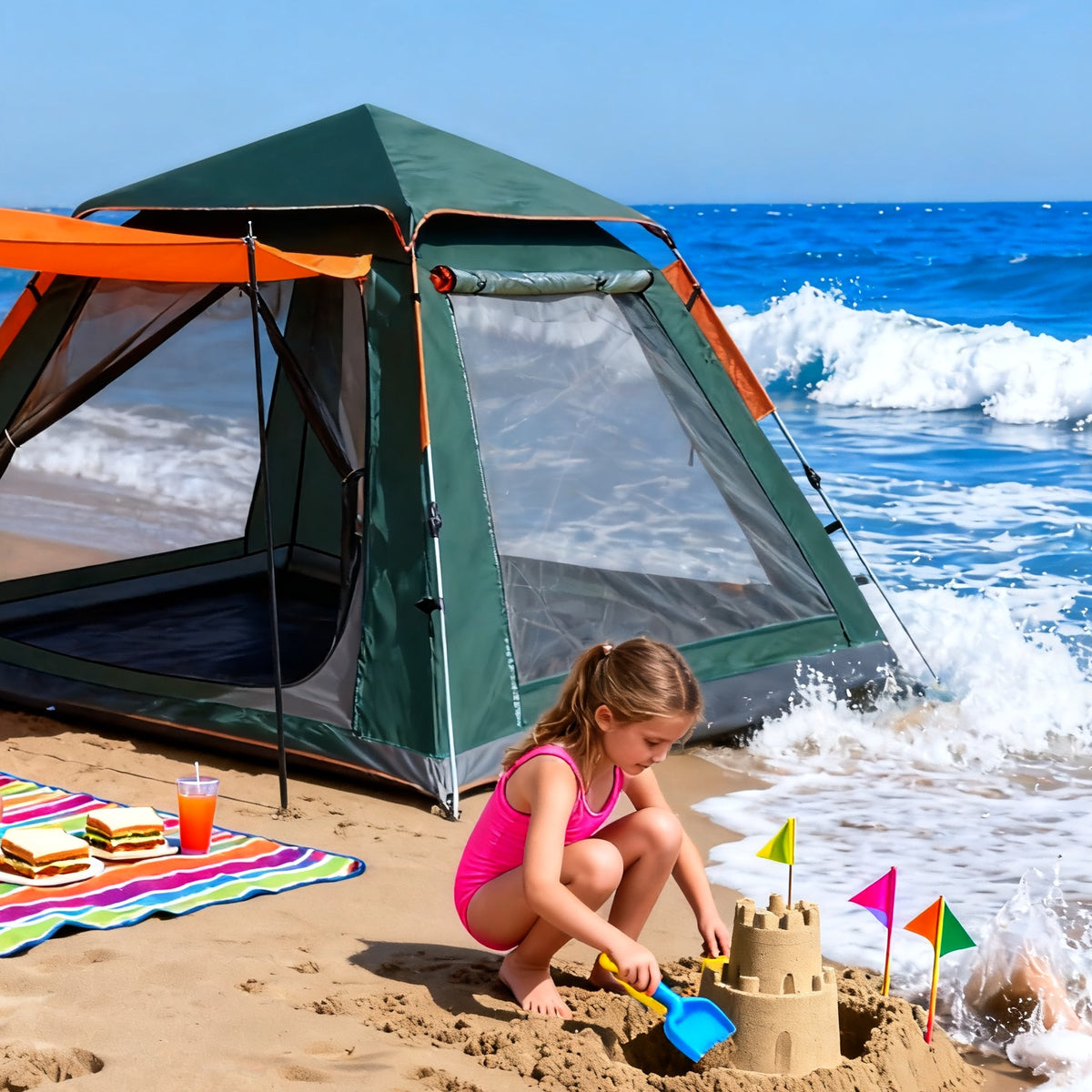 Instant Pop Up Tent 2-4 Person Waterproof Family Camping Tent – image 6