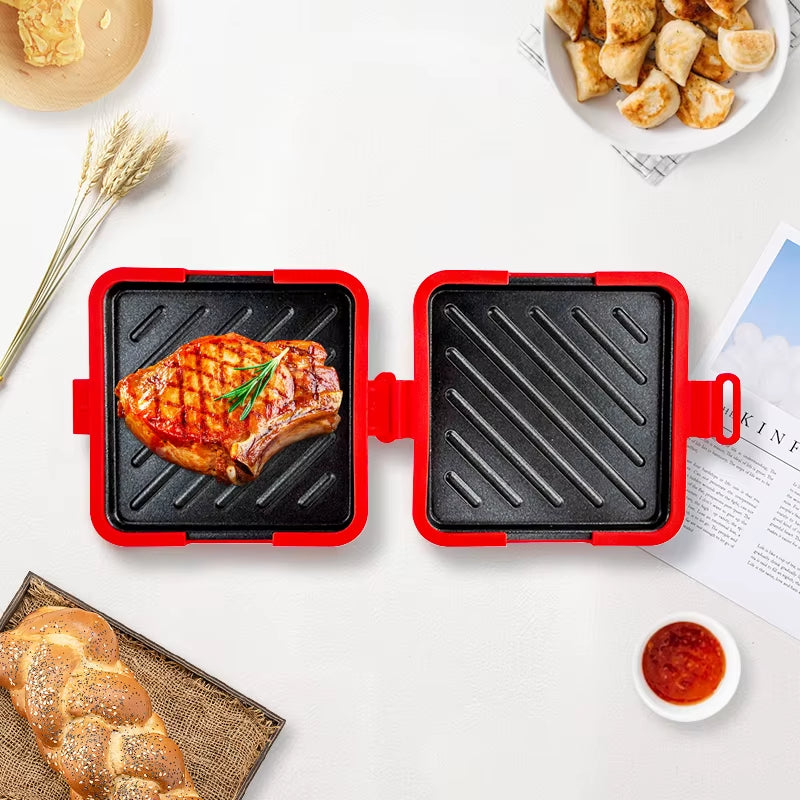 Microwave Toastie Maker – Silicone Sandwich Toaster with Non-Stick Plates – image 4