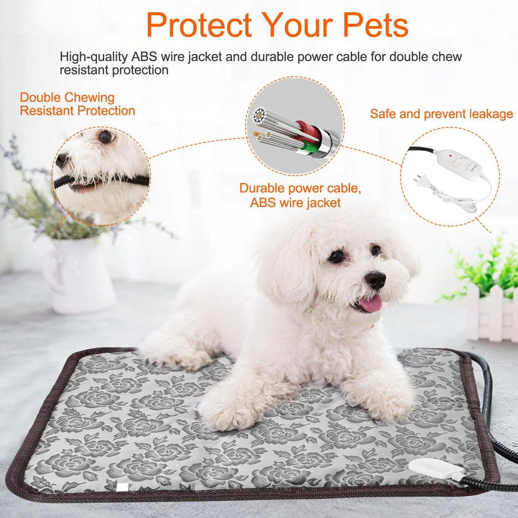Pet Heating Pad, Waterproof Electric Warming Mat with Chew-Proof Cord – image 2