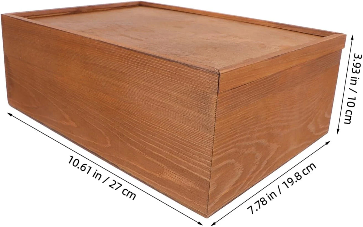 Wooden Jewelry Box with Drawer, Vintage Keepsake Box, 10.6 x 7.8 in – image 2