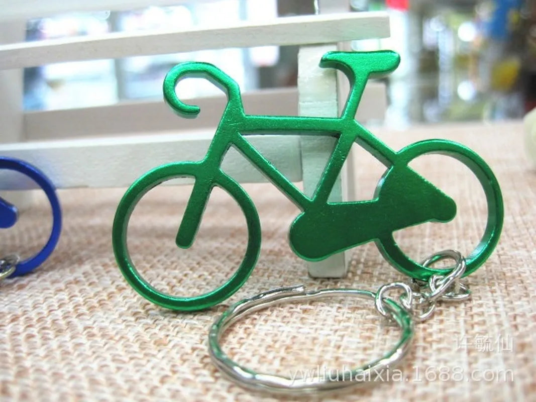 Bicycle Bottle Opener Keychain, Metal Bike Gift for Cyclists – image 3