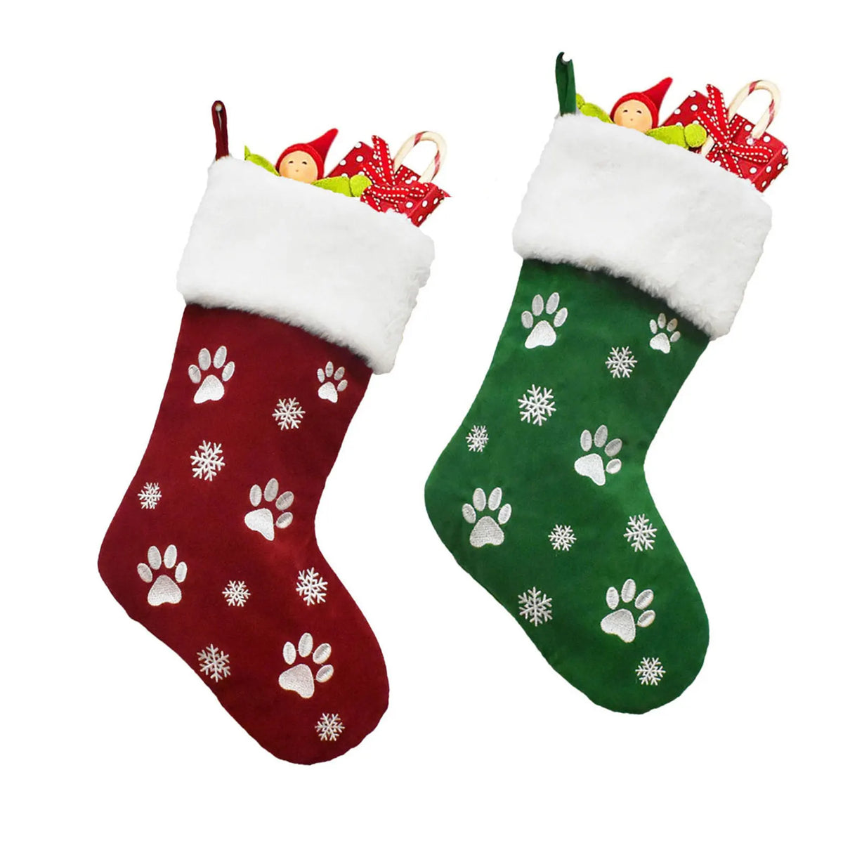 Felt Christmas Stocking - Plush Hanging Gift & Candy Bag – image 5