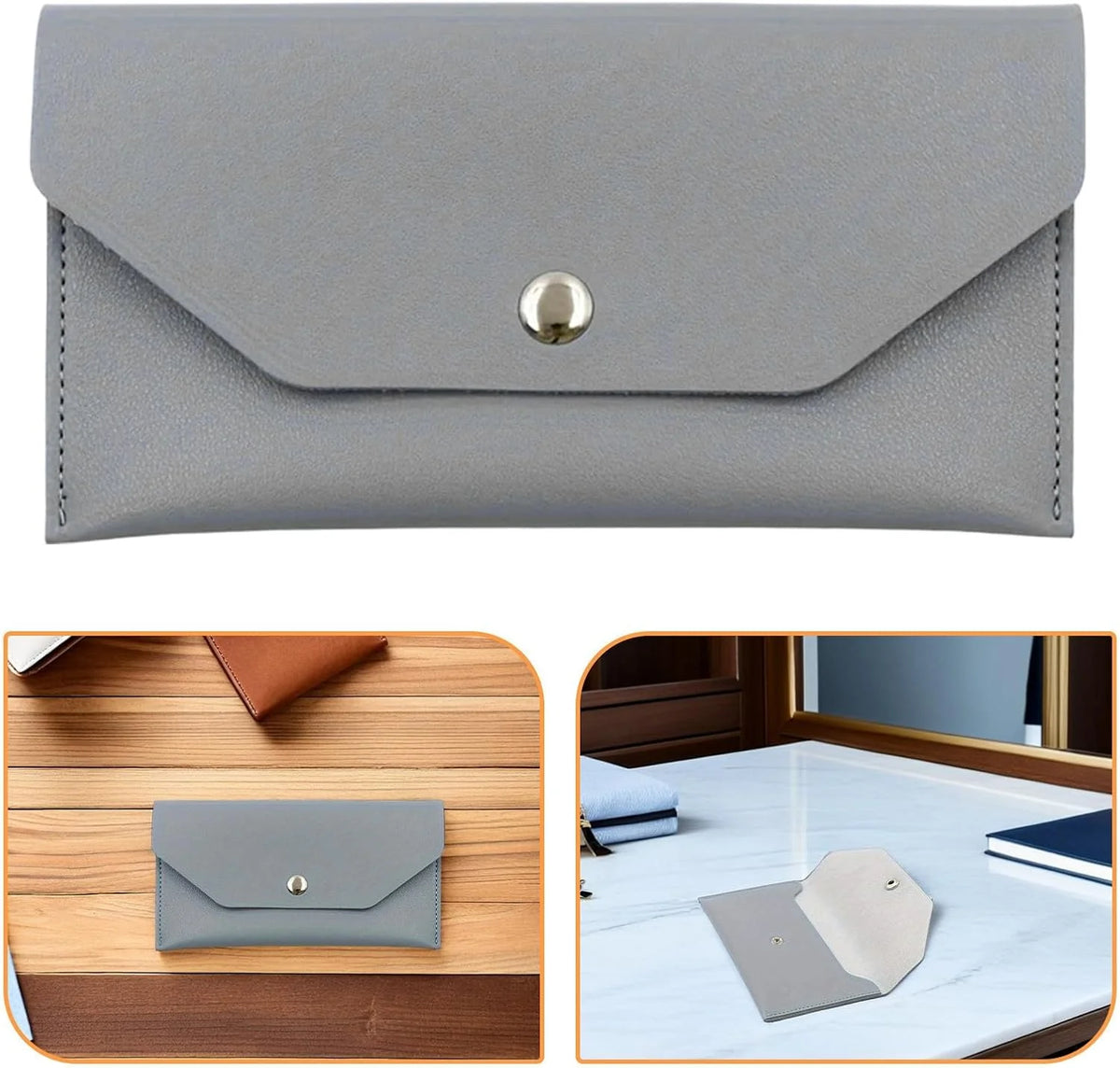 Cash Envelope Wallets, Set of 3 PU Leather Budget Organizers – image 8