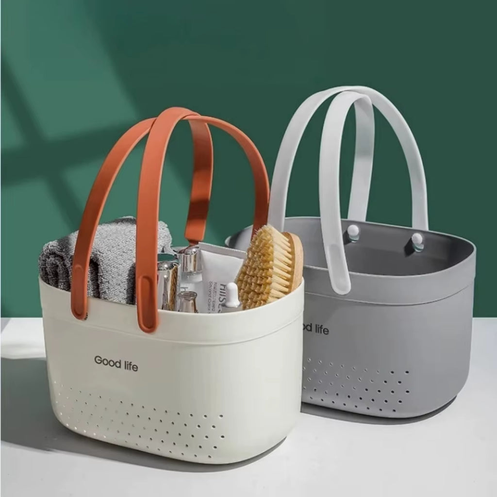 Portable Shower Caddy - Plastic Tote Basket with Handles – image 2