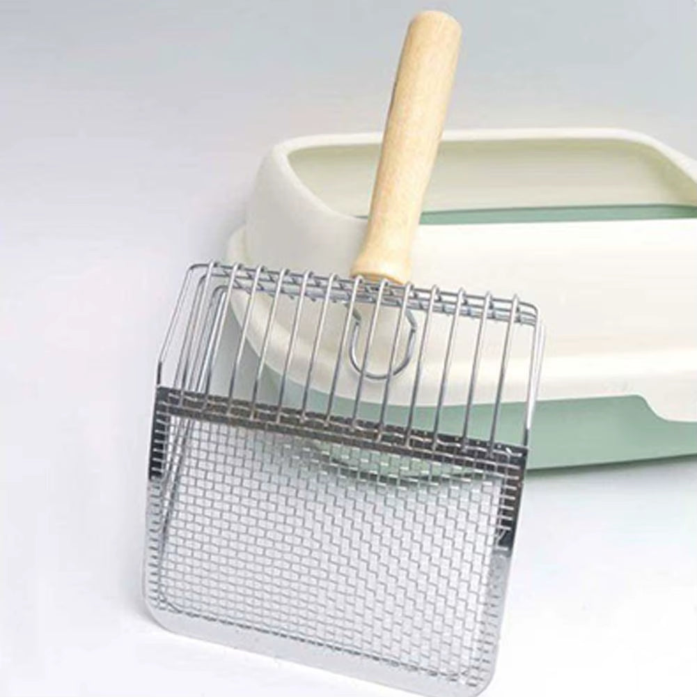 Stainless Steel Cat Litter Scoop - Long Handle Metal Sifter – image 7