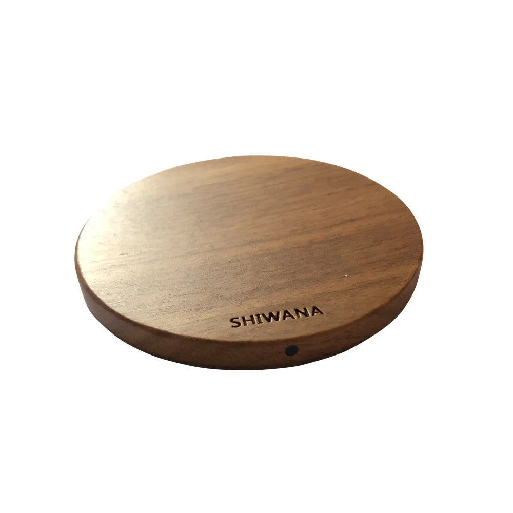 Bamboo Wireless Charger Pad, Slim Qi Fast Charging Desk Pad USB-C – image 3