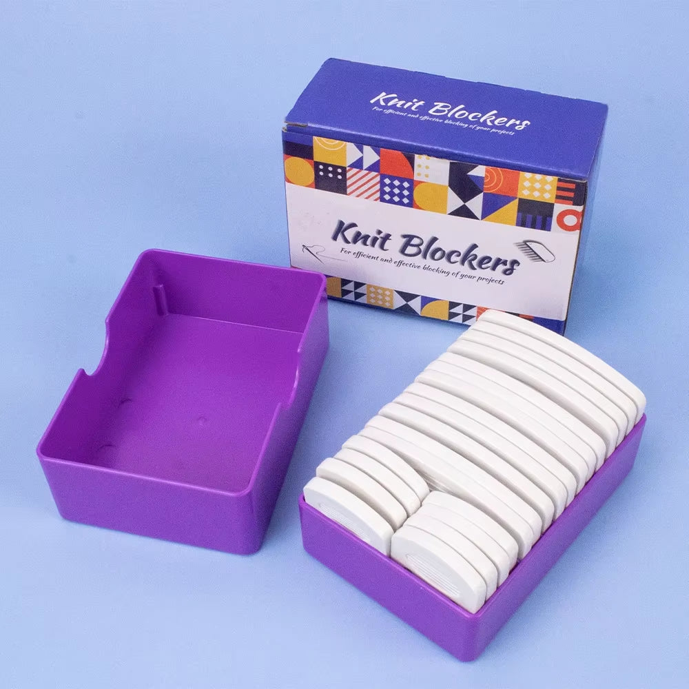 Knit Blockers Set, 20 Pc Stainless Pin Blocking Combs – image 4