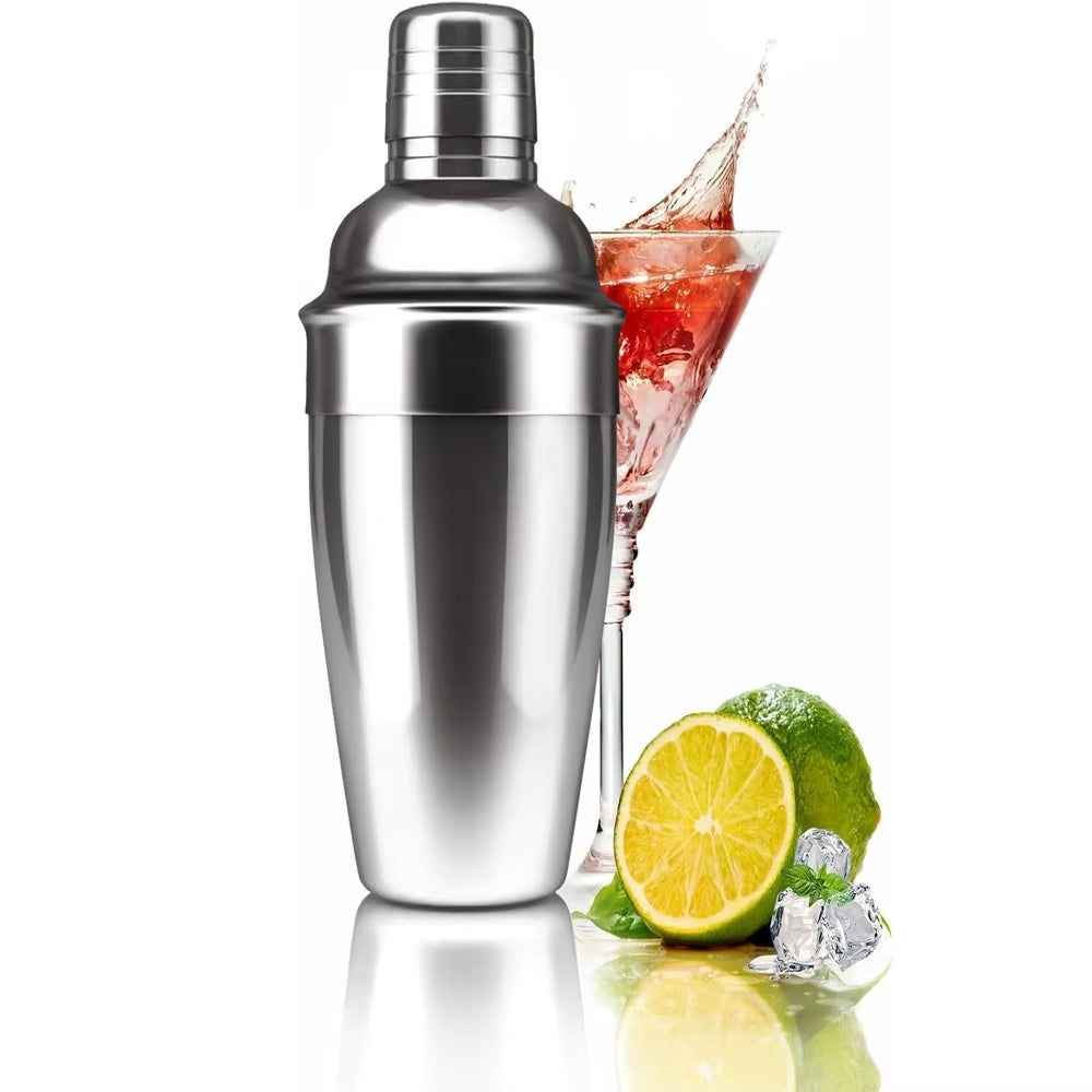 Cocktail Shaker, Stainless Steel with Built-In Strainer – image 2