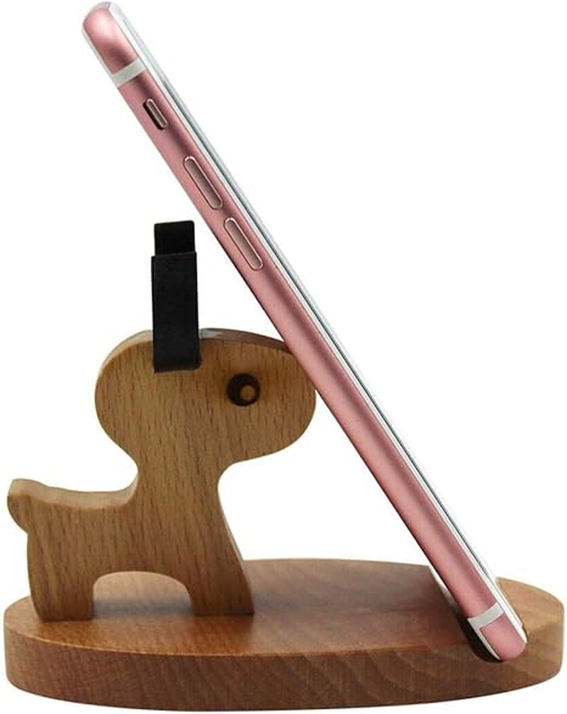 Wooden Dog Phone Stand for Desk – image 9