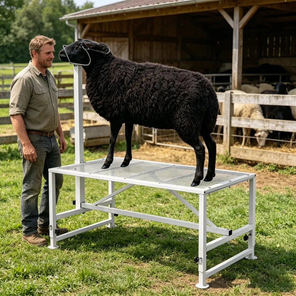 Adjustable Livestock Stand, Metal Agricultural Handling Stand
