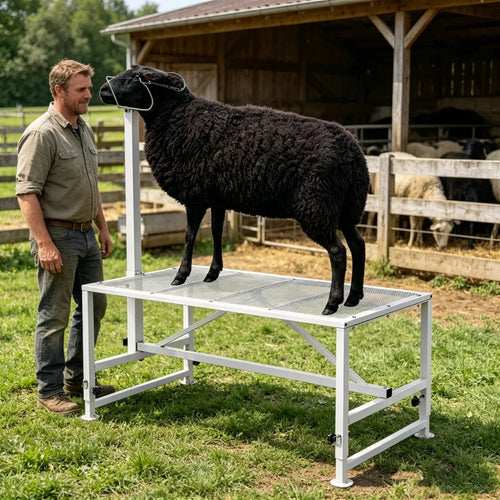 Adjustable Livestock Stand, Metal Agricultural Handling Stand