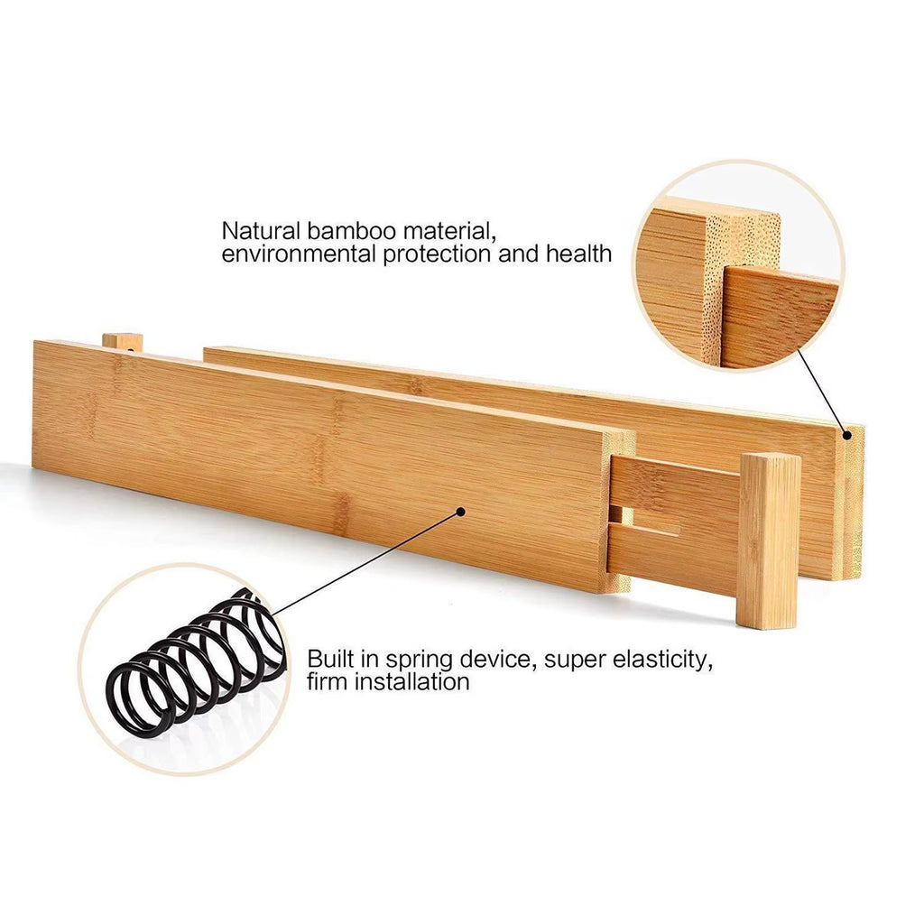 Bamboo Drawer Divider - Spring-Loaded, Expandable – image 4